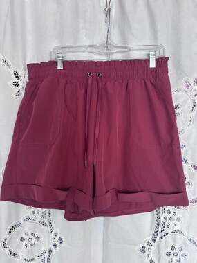 Danskin Paper Bag Plus Size Drawstring Shorts Women’s Size XL